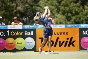 Nicole Broch Larsen - 25th Feb 2016 - Action from Round 1 of the Ladies Masters of Australia played at RACV Royal Pines Resort QLD PHOTO: RICHARD MAMANDO SMP IMAGES